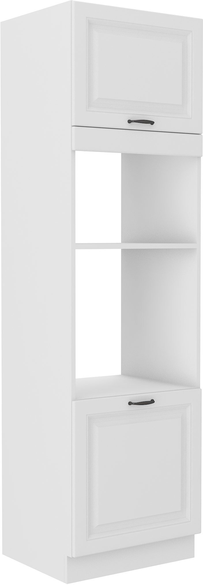 Vysoká skříňka pro vestavnou a mikrovlnou troubu Stilo 60 DPM-210 2F Barva korpusu: Bílá + Bílá