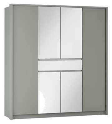 Šatní skříň Split 200 Barva korpusu: Platinum/zrcadlo